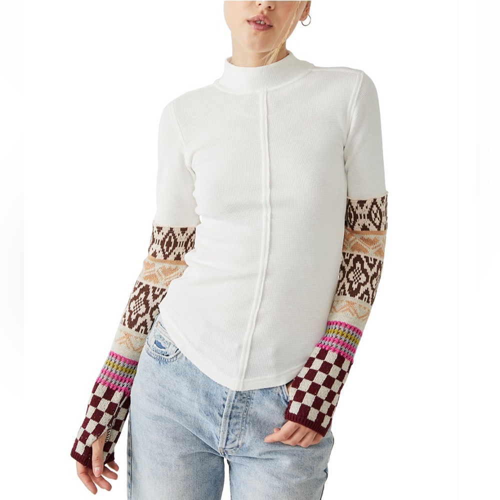 NWT FP Gorgeous Cuff Mock-Neck size XS